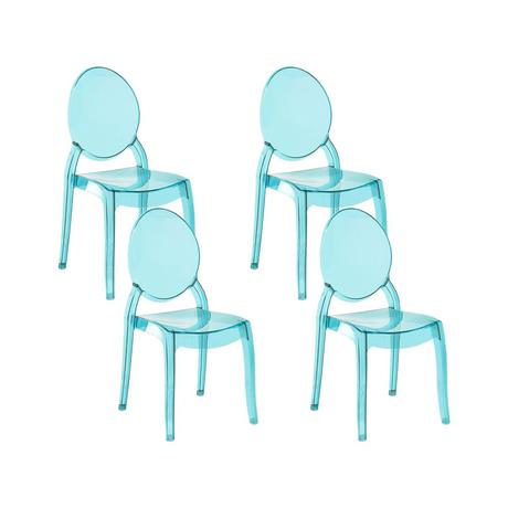 Beliani Lot de 4 chaises en Polycarbonate Moderne MERTON  