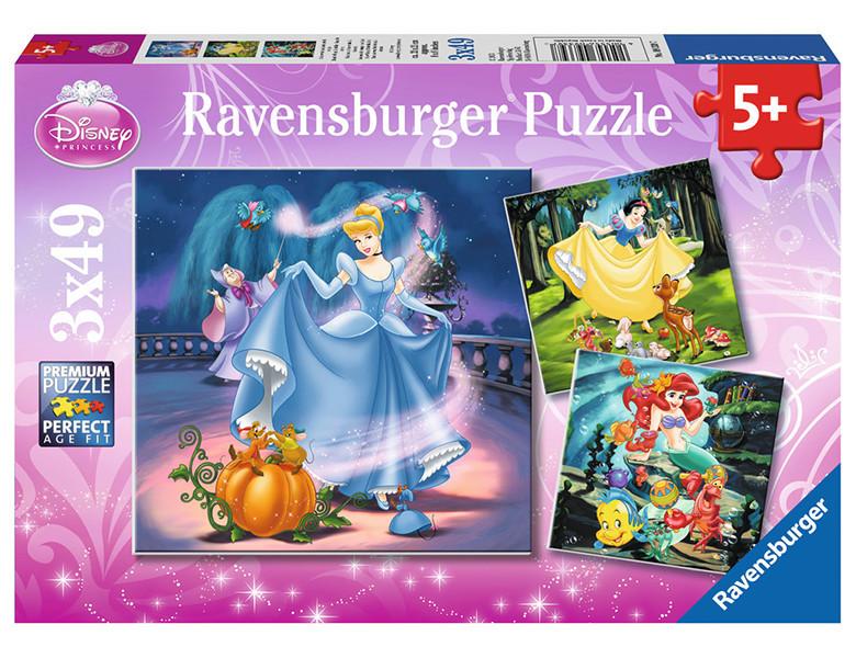 Image of puzzel Disney Princess - 3x 49 stukjes