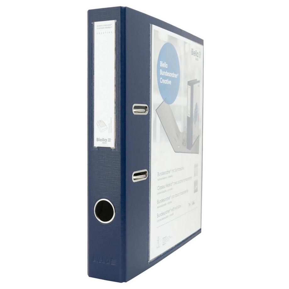 Biella BIELLA Bundesordner Creative 4cm 103424.43 marine, mit Sichttasche A4  