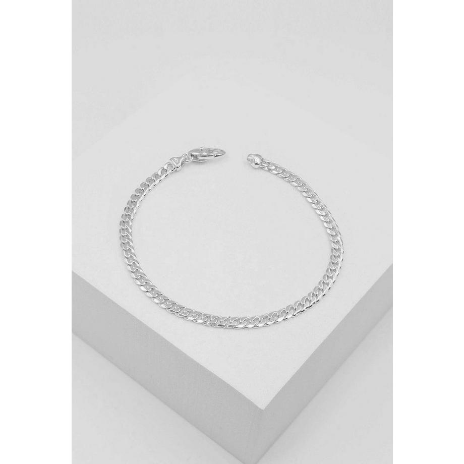 MUAU Schmuck  Armband Panzer Weissgold 750, 22cm, 4mm 