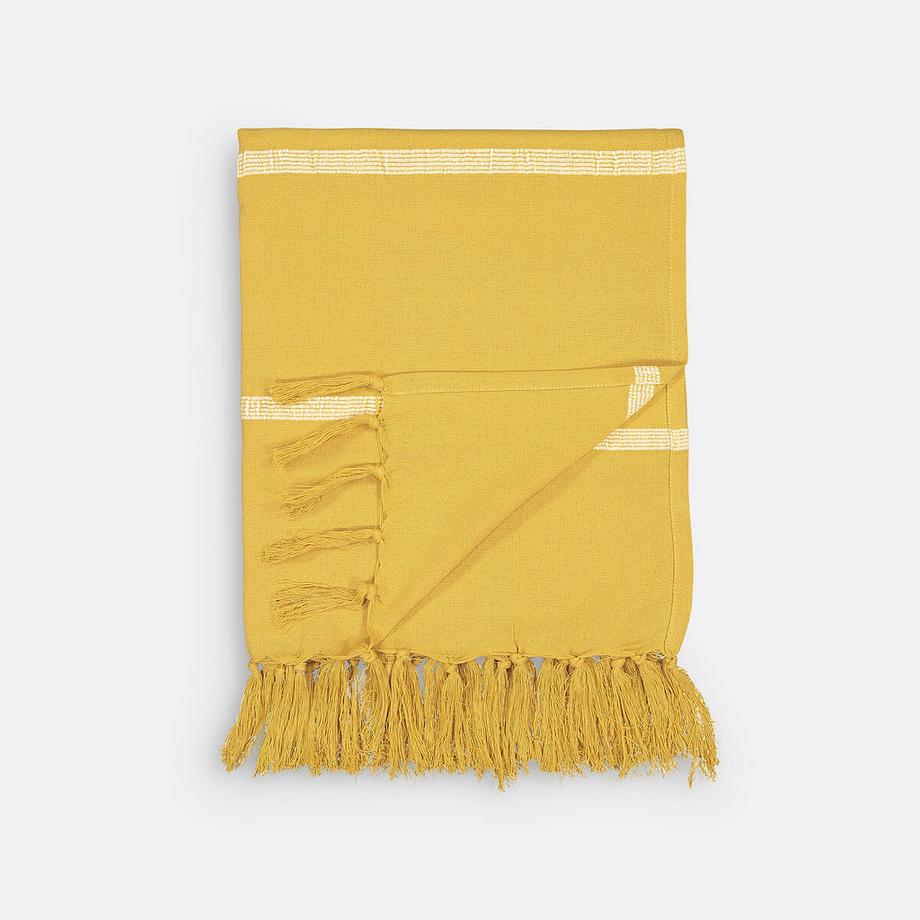 La Redoute Intérieurs Nedo Plaid Rayé avec Franges  