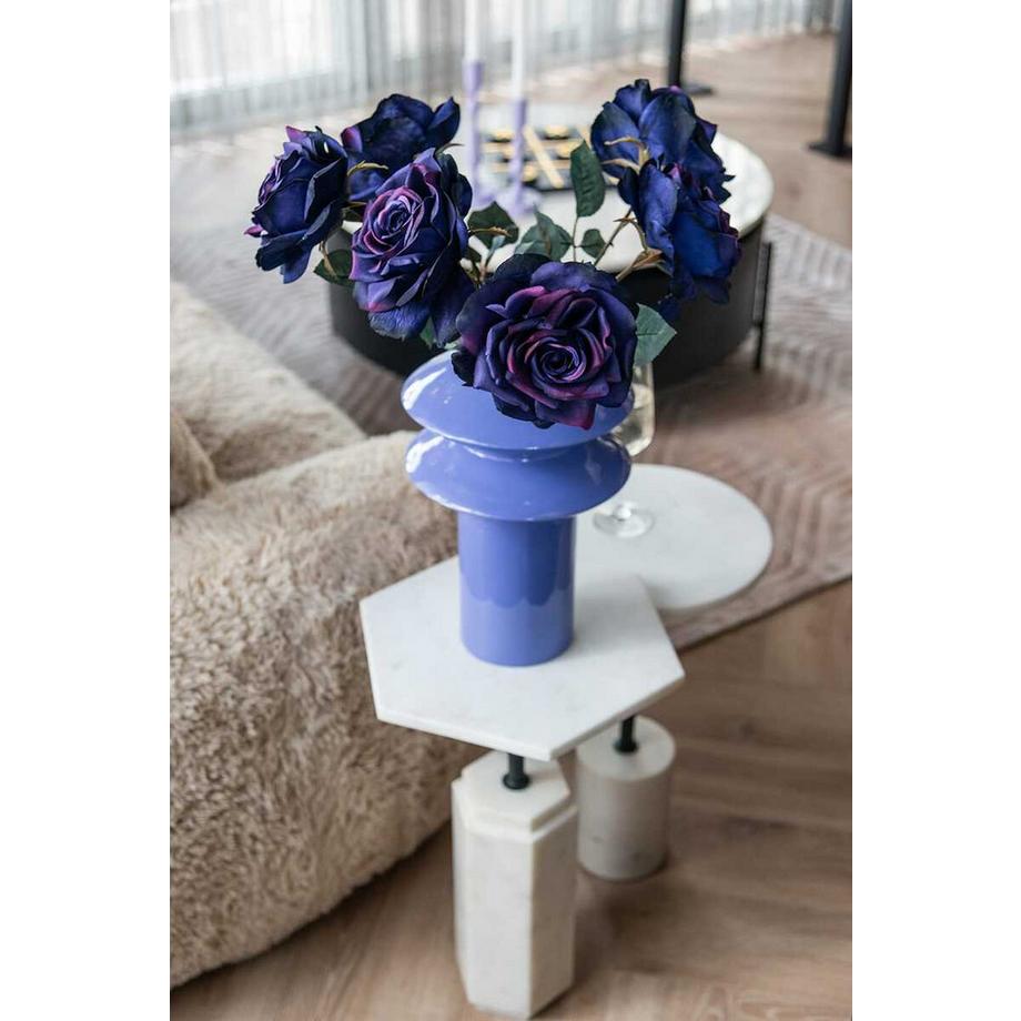mutoni Table d'appoint Misty Marbre ronde 30  