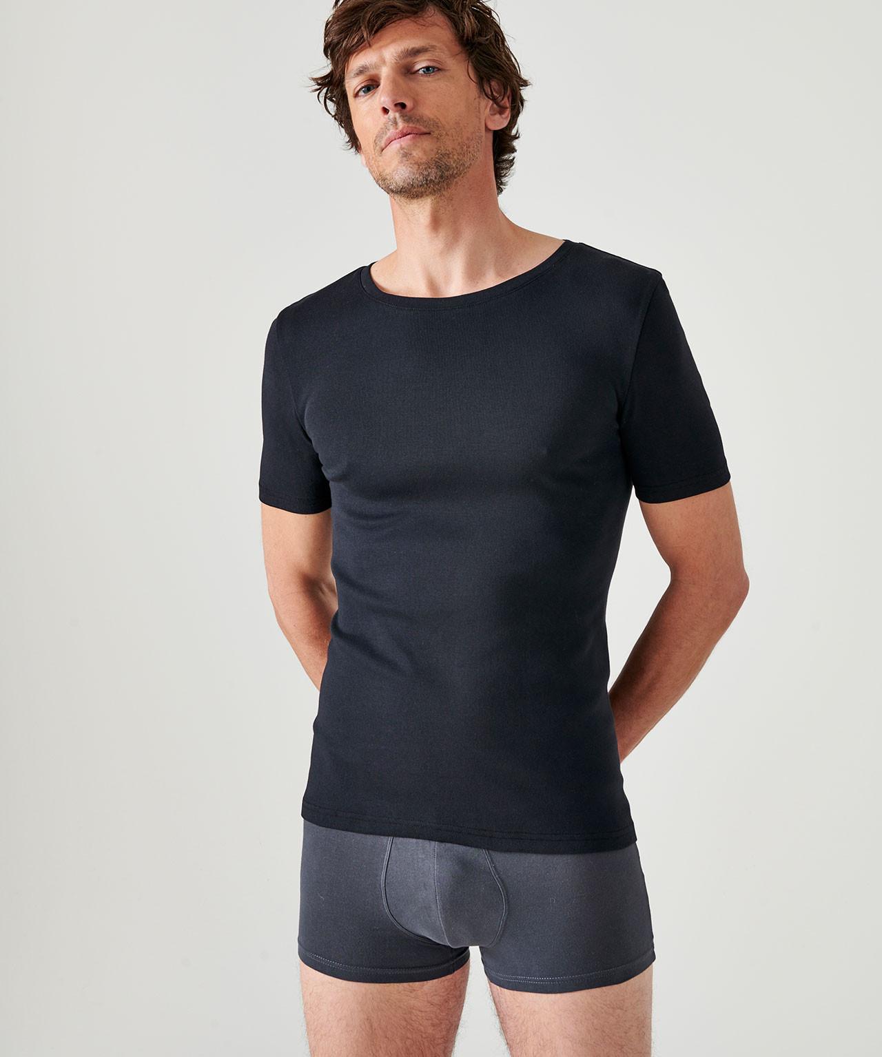 Image of 2er-pack T-shirts Essential Mit Rundhals. Herren Schwarz S