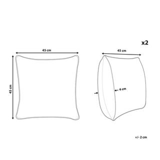 Beliani Kissen 2er Set aus Baumwolle Modern TRICORNIO  