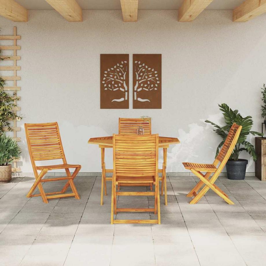 VidaXL Set da Pranzo per Giardino Legno massello di acacia  
