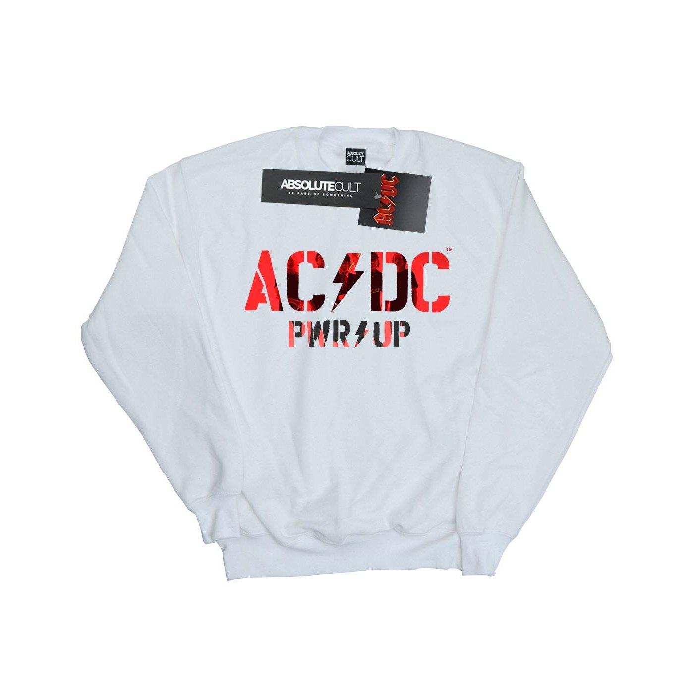 Image of Acdc Pwr Up Photo Logo Sweatshirt Damen Weiss XXL