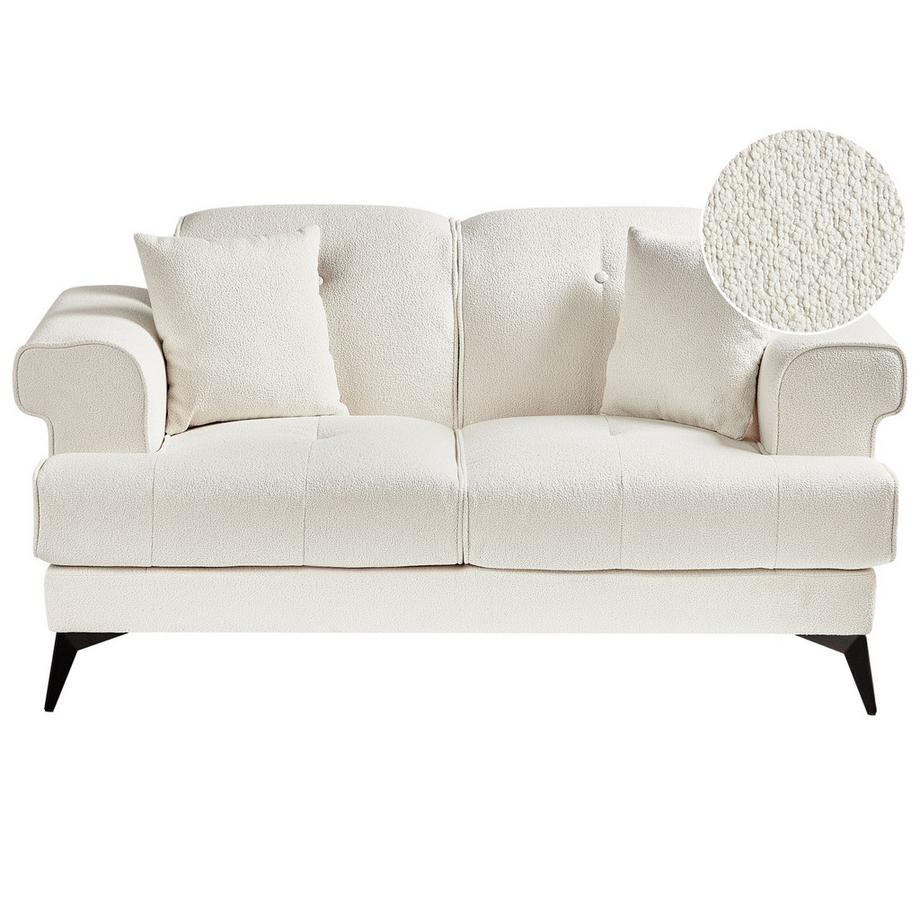 Beliani 2 Sitzer Sofa aus Bouclé Landhausstil SKIVE  