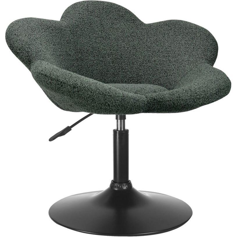 mutoni Fauteuil pivotant Fleur noir-vert foncé  