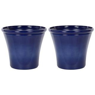 Beliani Lot de 2 pots de fleurs en Fibre d'argile Moderne KOKKINO  