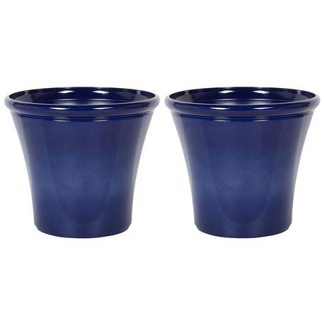 Beliani Lot de 2 pots de fleurs en Fibre d'argile Moderne KOKKINO  