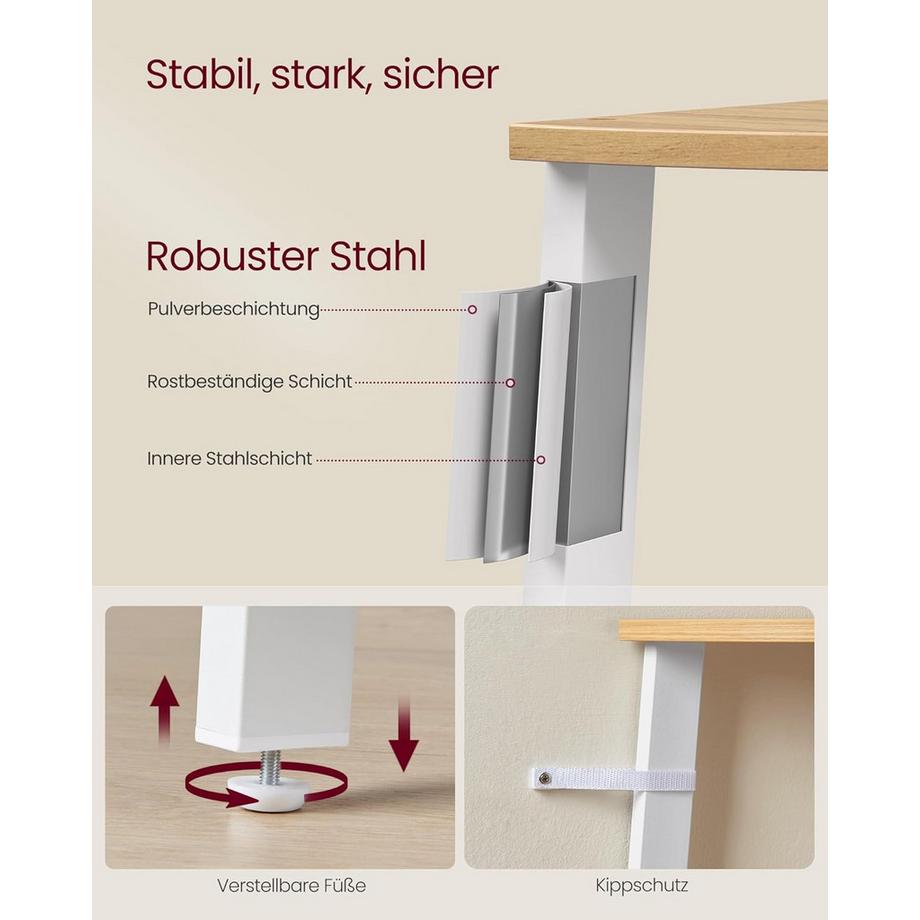 Songmics Eckregal Industriestil  