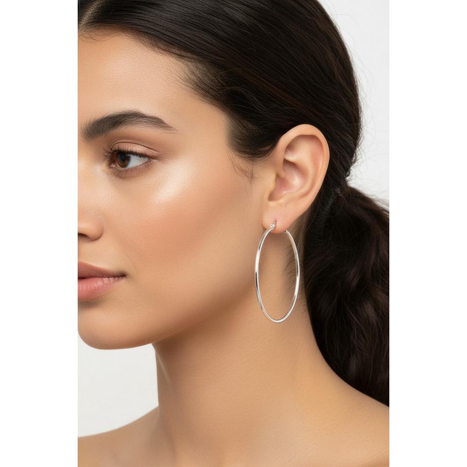 Maxte  Créoles en Acier Chirurgical Poli Brillant 