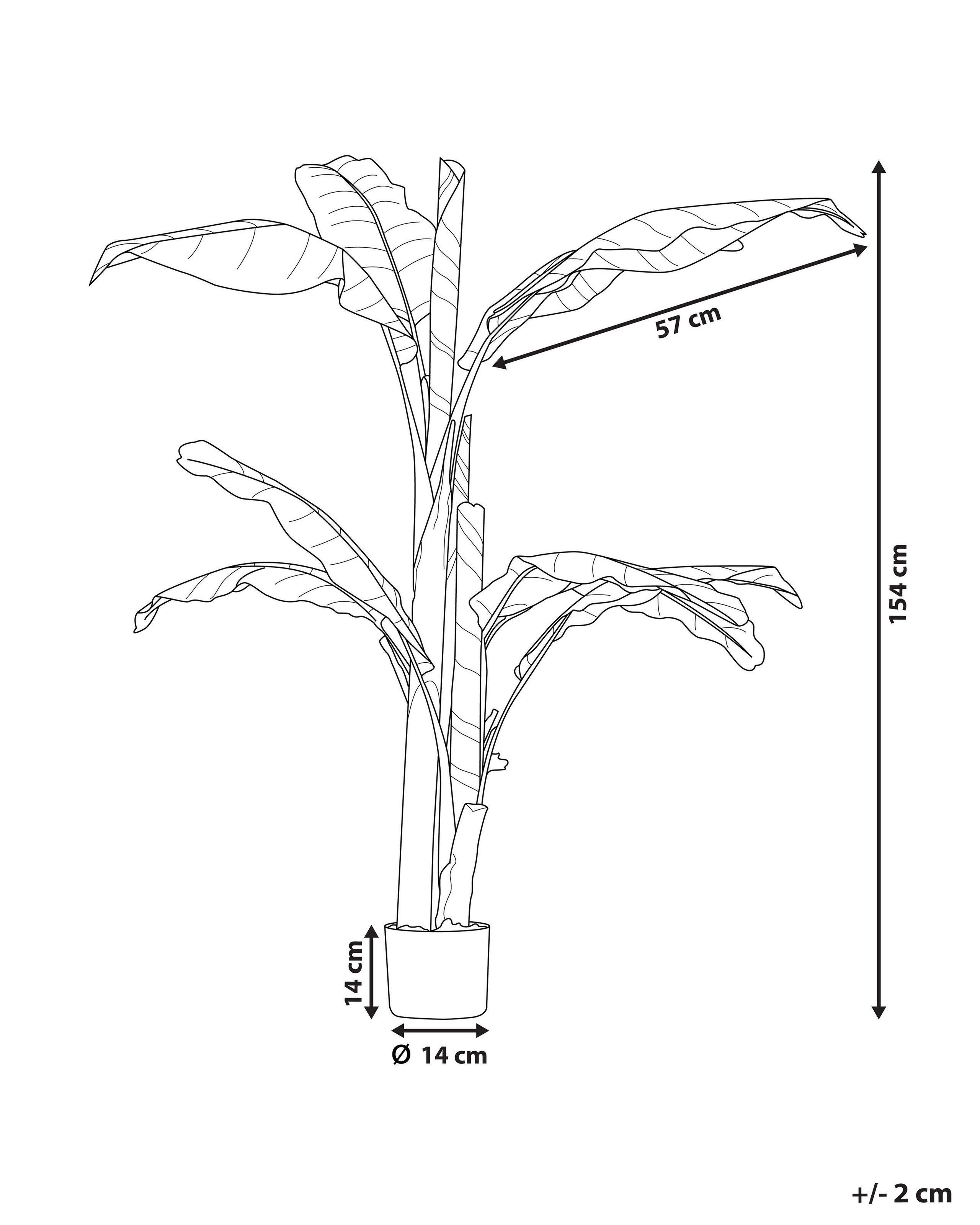 Beliani Plante artificielle en Matière synthétique BANANA TREE  