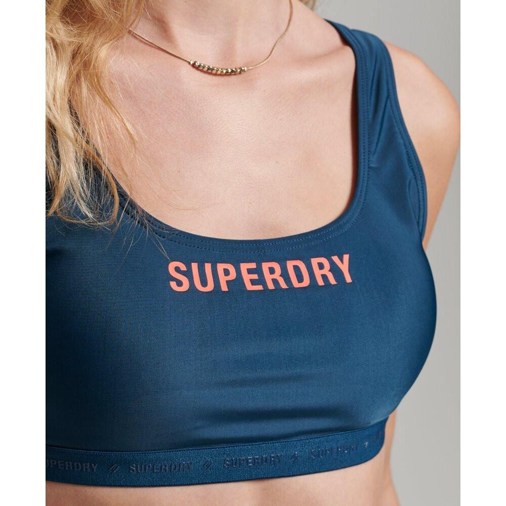 Superdry  crop top per costue da bagno elasticizzato da code icro 