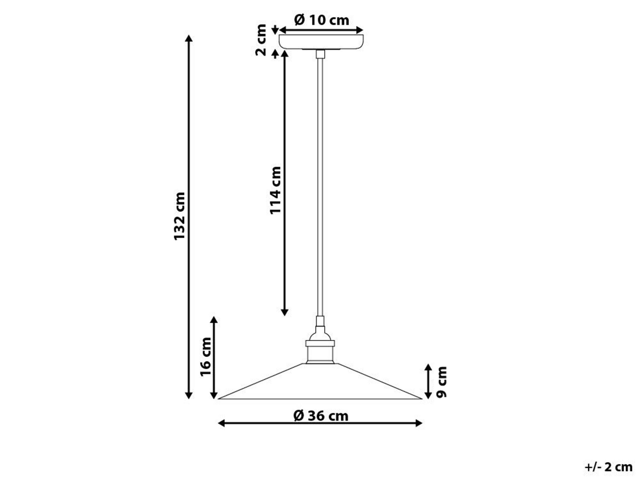 Beliani Lampe suspension en Métal Moderne PELLY  