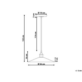 Beliani Lampe suspension en Métal Moderne PELLY  