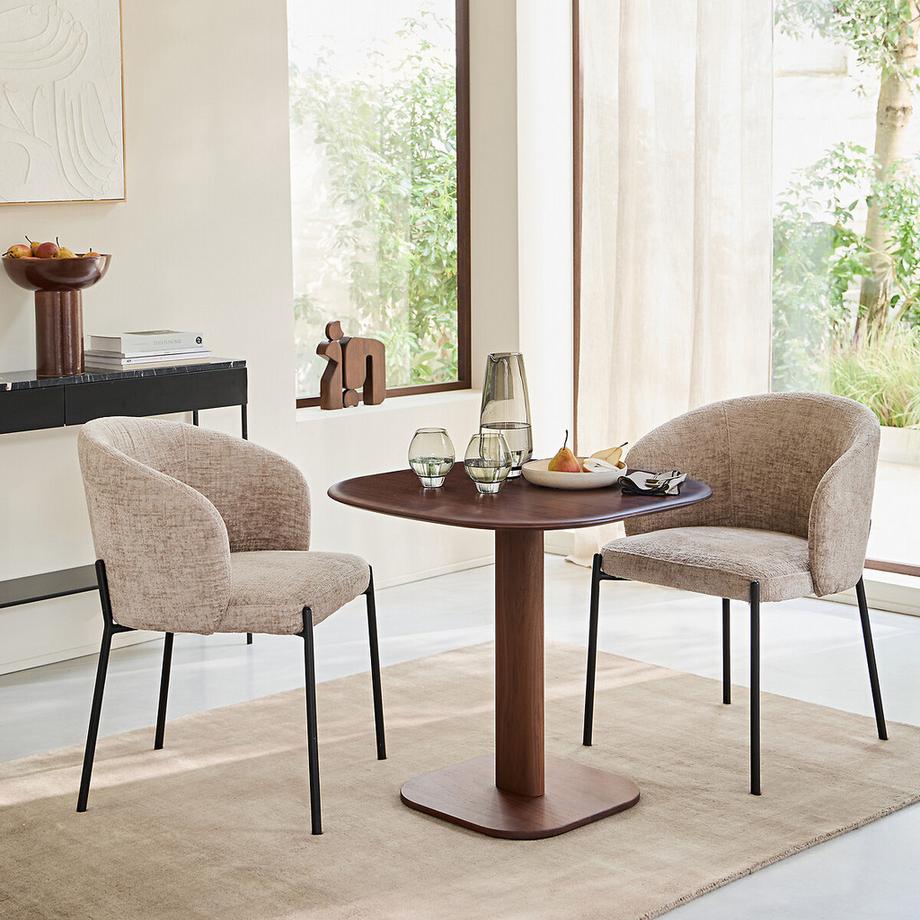 AM.PM Table de repas lounge en noyer massif  
