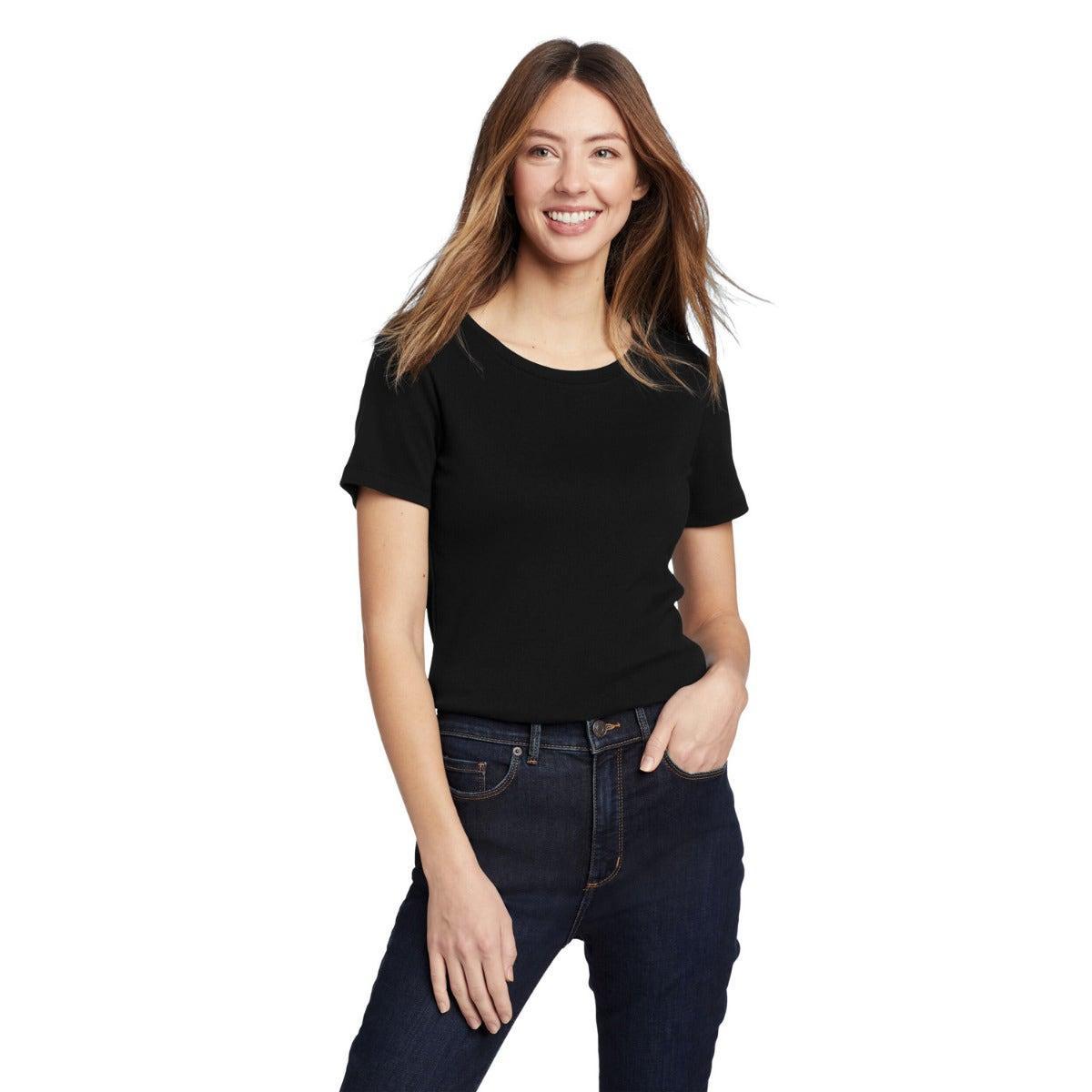 Image of Favorite Tshirt Rundhalsausschnitt Damen Schwarz L