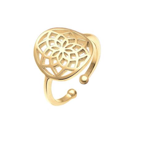 Elli  Bague Ornament Rond Boho Femme 