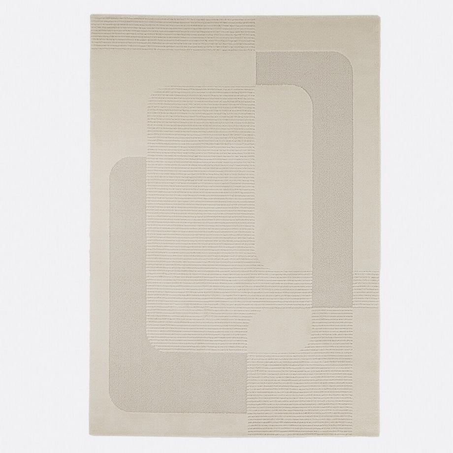 La Redoute Intérieurs Teppich Lodgo mit geometrischem Reliefmuster  