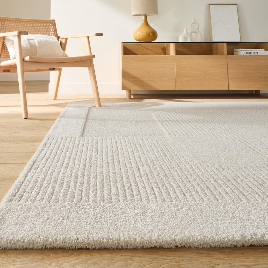 Teppich Lodgo mit geometrischem Reliefmuster