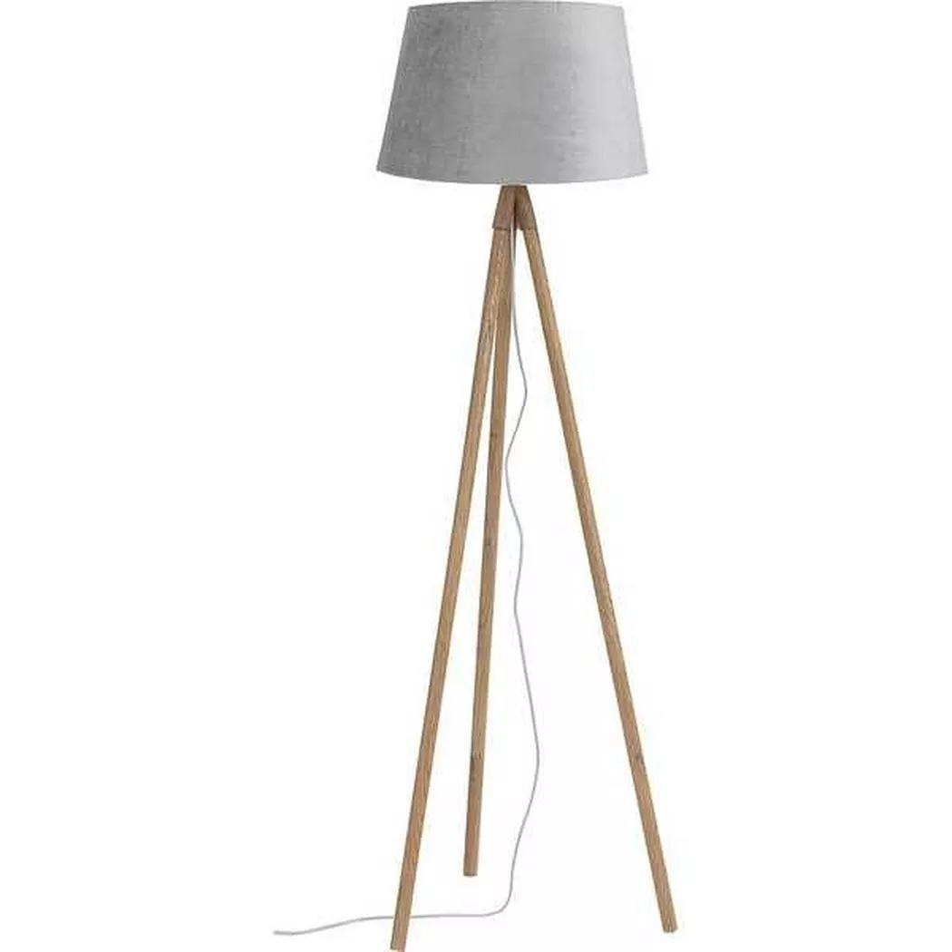 mutoni – Stehleuchte Wallas Samt Grau 52×152, One Size,