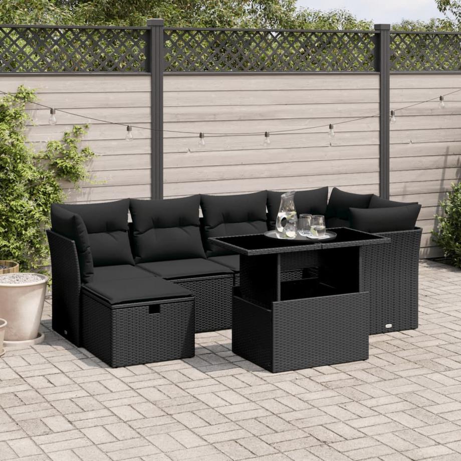 VidaXL set divano da giardino Polirattan  