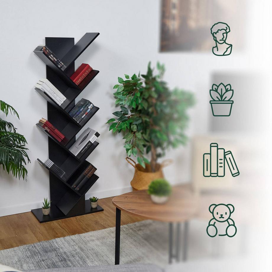 Northix Bücherregal 9 Ebenen  