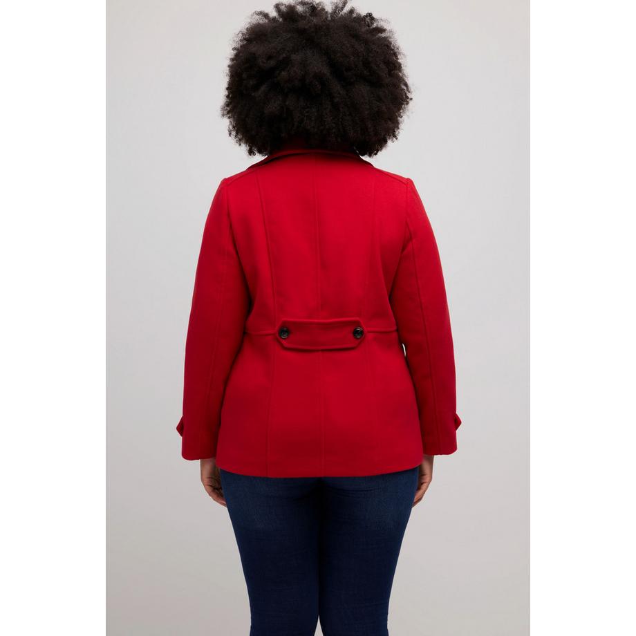 Ulla Popken Giacca Doppiopetto Collo Alto  