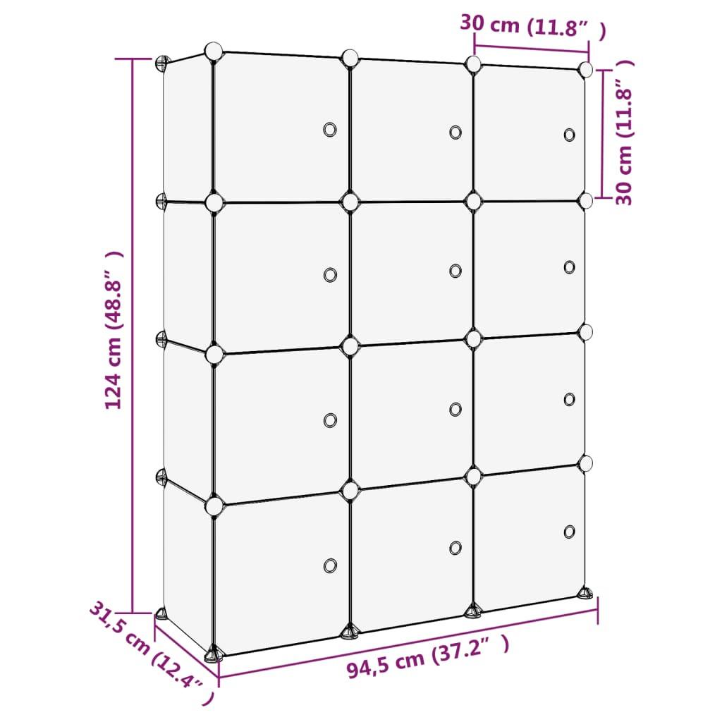 VidaXL Organisateur de cubes de rangement polypropylène  