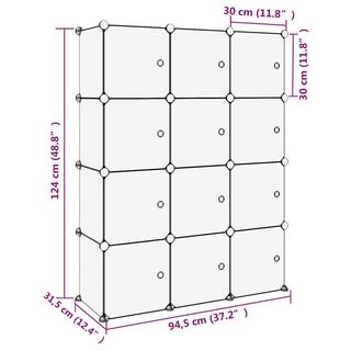 VidaXL Organisateur de cubes de rangement polypropylène  