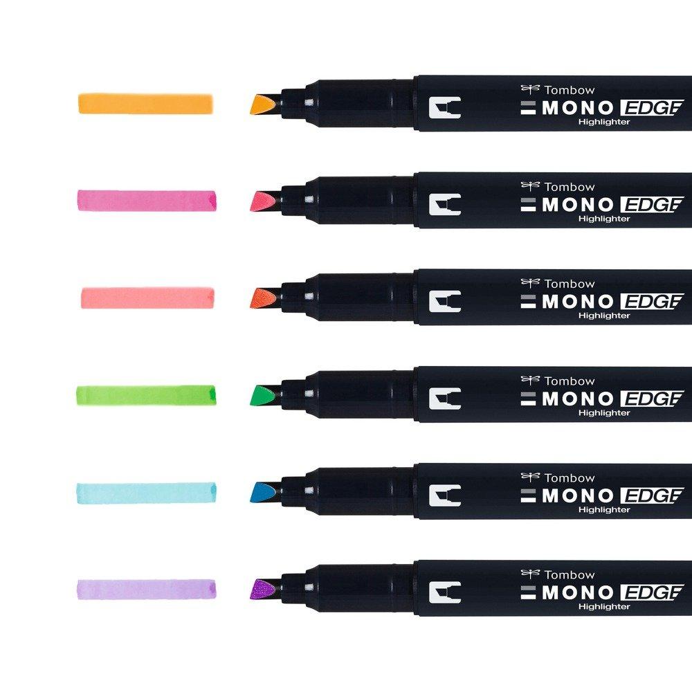 Tombow Tombow MONO edge evidenziatore 6 pz Punta a ogiva/sottile Multicolore  