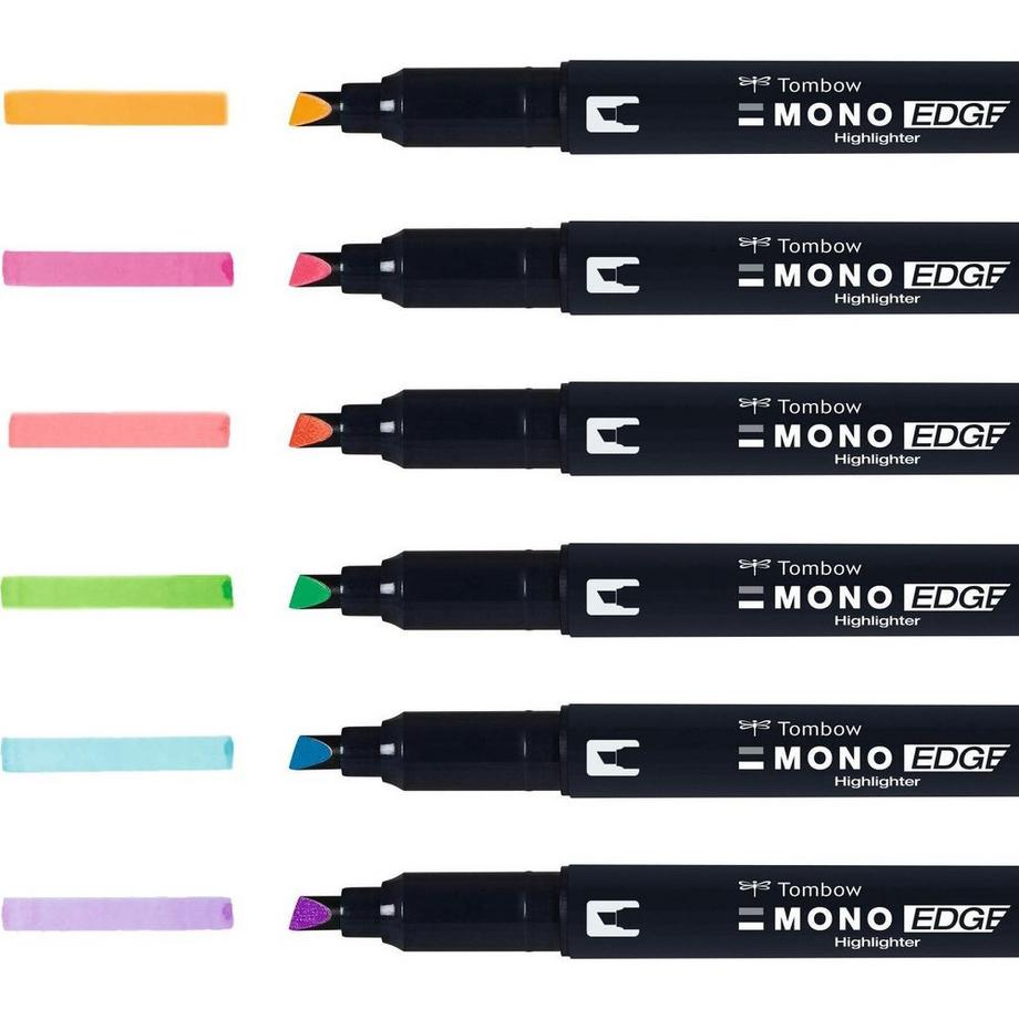 Tombow TOMBOW Mono edge Textmarker 6 Farben  