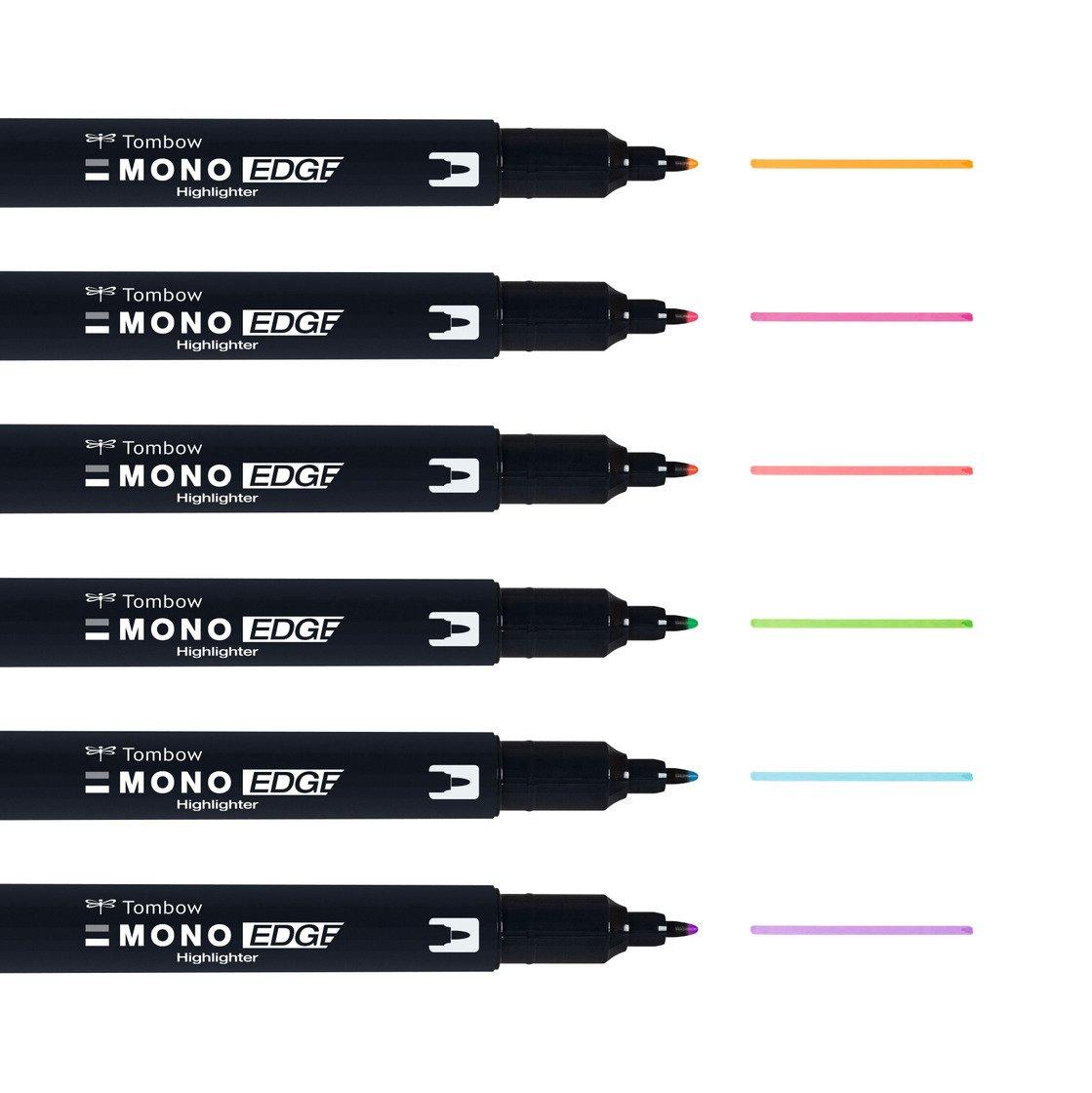 Tombow Tombow MONO edge evidenziatore 6 pz Punta a ogiva/sottile Multicolore  