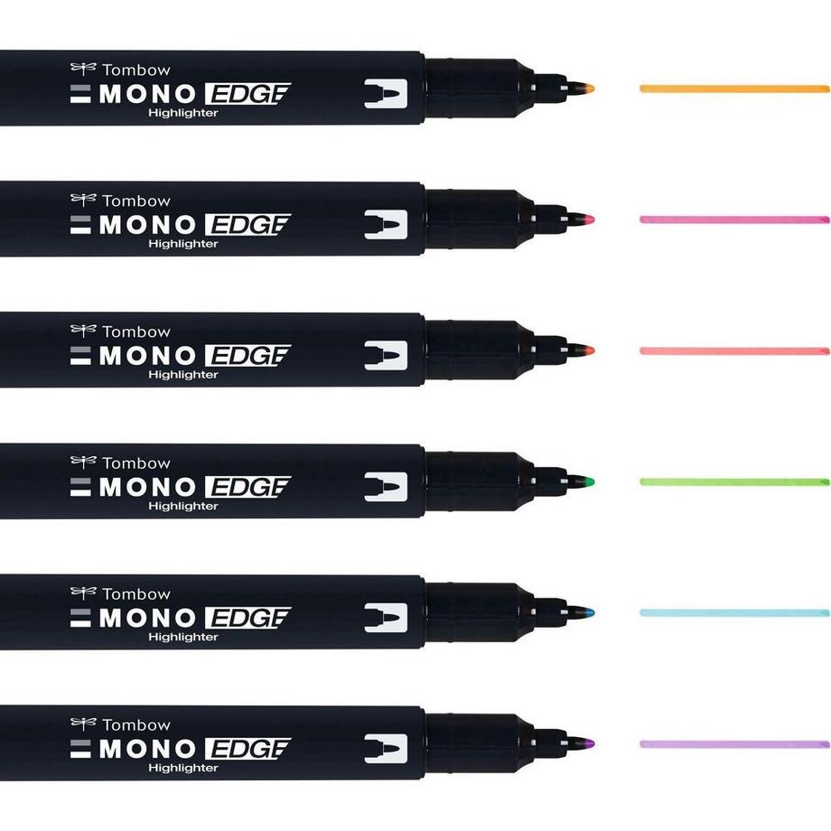 Tombow TOMBOW Mono edge Textmarker 6 Farben  