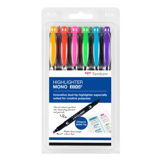 Tombow Tombow MONO edge evidenziatore 6 pz Punta a ogiva/sottile Multicolore  