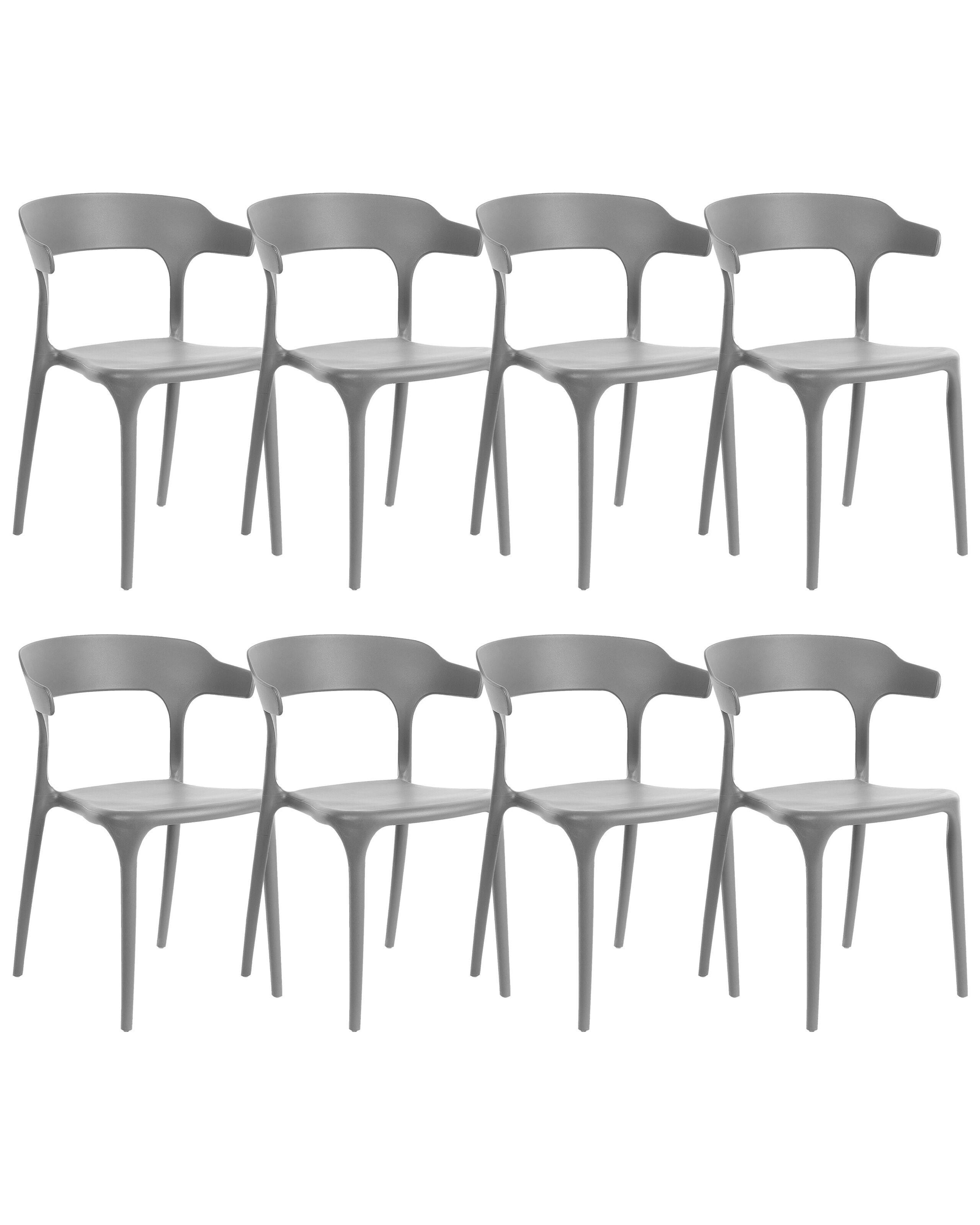 Image of Set mit 8 Stühlen aus Polypropylen Modern GUBBIO Set mit 8 Stühlen aus Polypropylen Modern GUBBIO