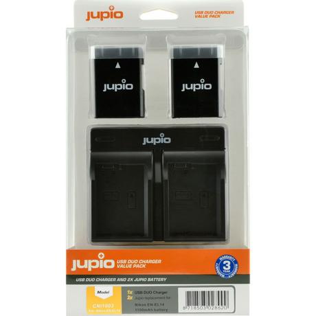 Jupio  Dual Ladegerät Set für Nikon Akkus 