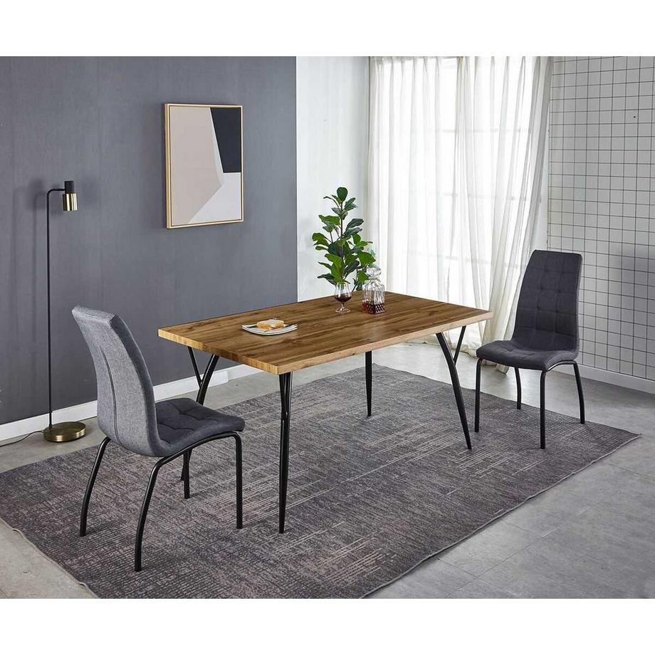 Table de salle à manger Trestric métal naturel 150
