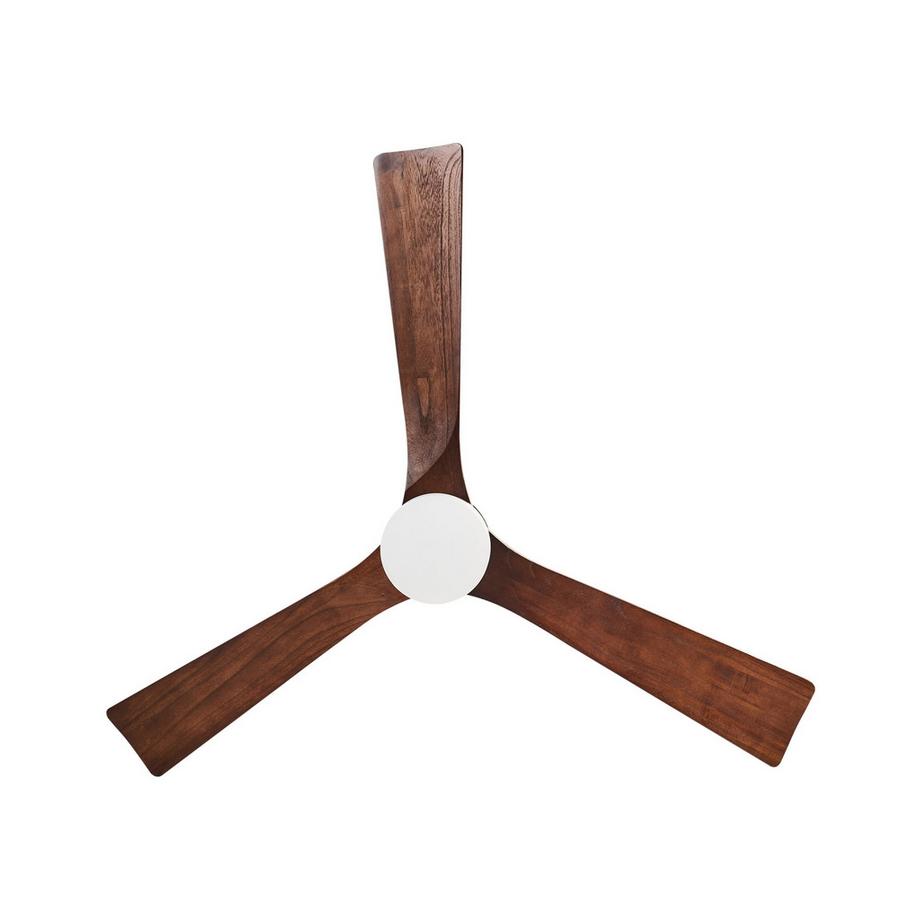 Beliani Ventilatore a soffitto con luce en Legno di Paulownia Classico ARUWIMI  