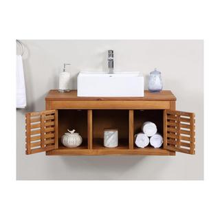 Vente-unique Mobile bagno sospeso con lavabo semplice  Antracite PENEBEL  