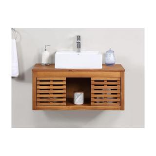 Vente-unique Mobile bagno sospeso con lavabo semplice  Antracite PENEBEL  