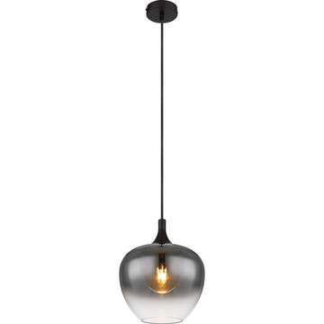 Lampe à suspension Maxy métal noir fumé 1xE27