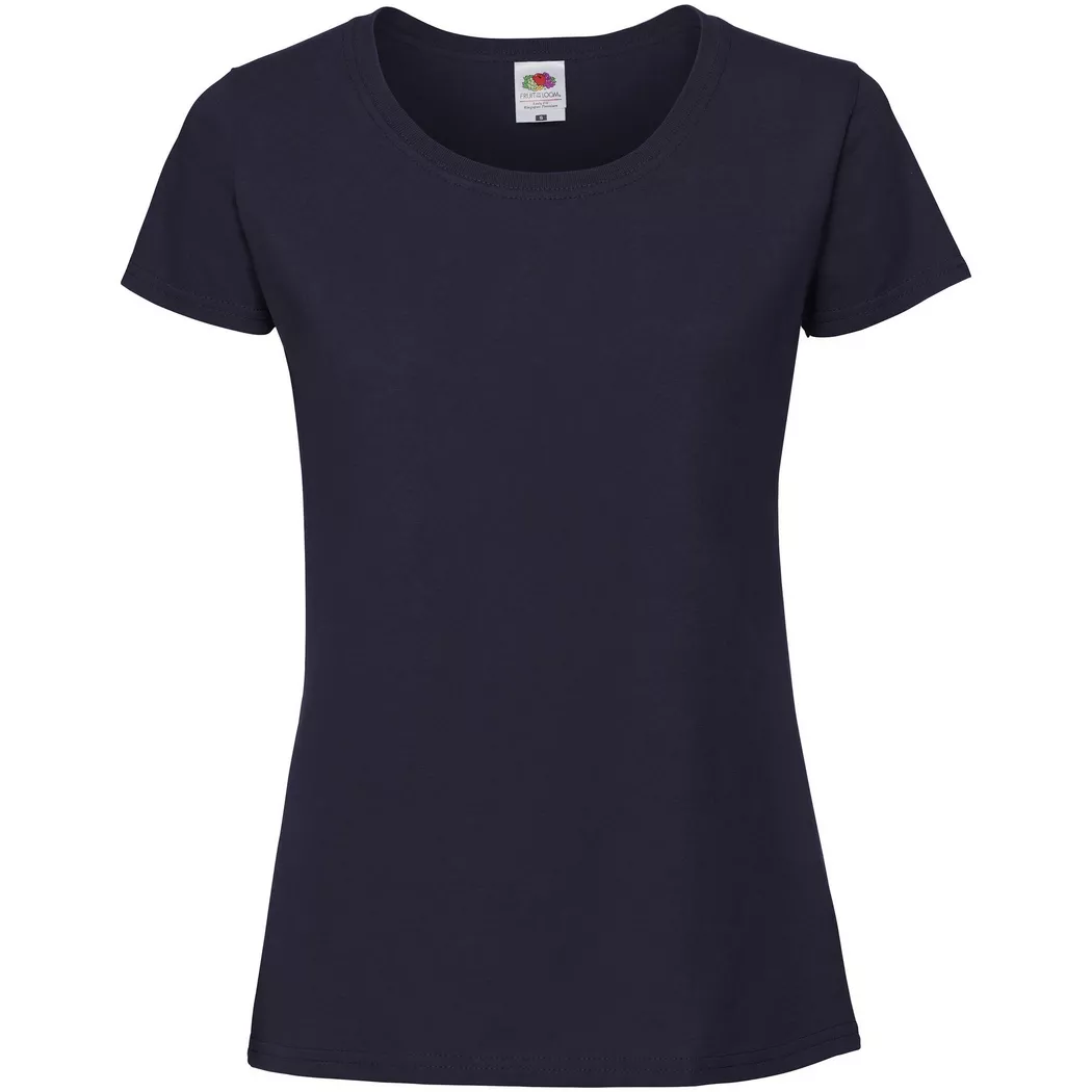 Fruit of the Loom - Anpassung des T-Shirts Premium Ringspun, für Damen, Marine, Größe M
