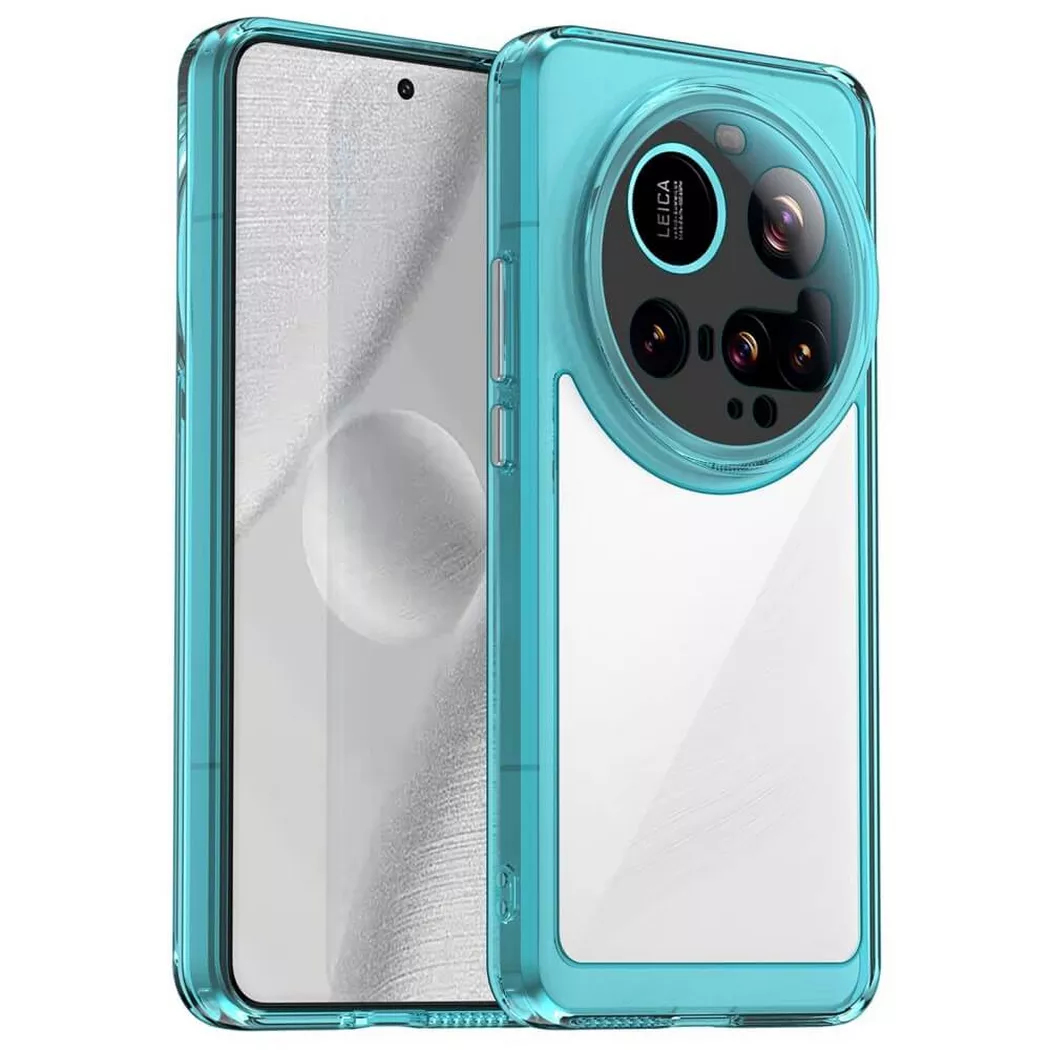 Cover-Discount - Xiaomi 15 Ultra - Schützende Acryl-Handyhülle mit erhöhtem Rand, Türkisblau