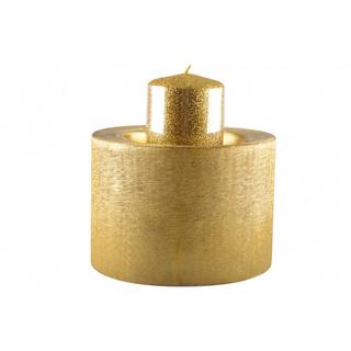 Aulica Goldener metallkerzenständer d.16,5 cm h.11,5 cm  