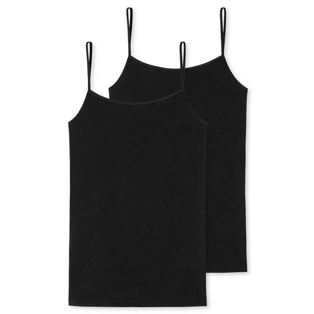 Schiesser - 95/5 Spaghetti-Top, für Damen, Schwarz, Größe 40