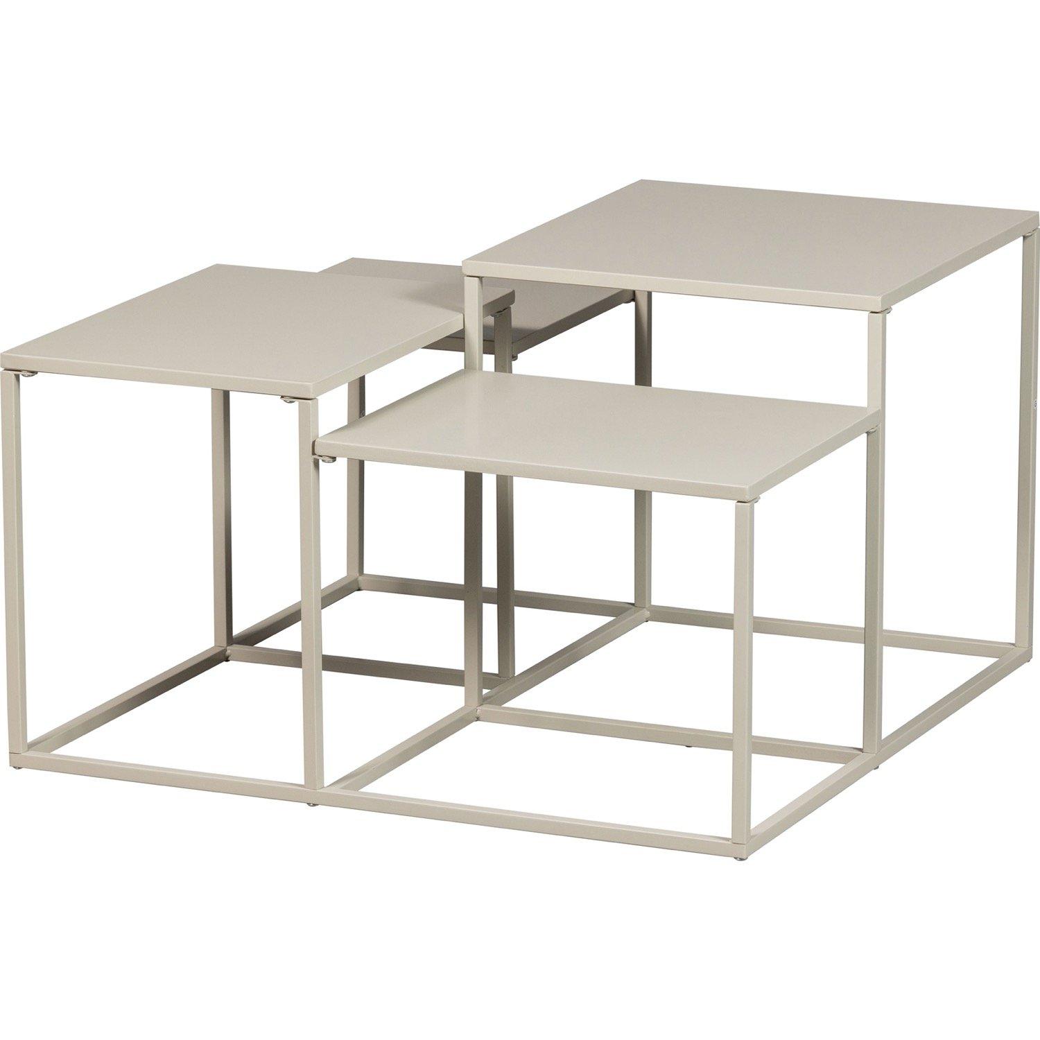 mutoni Table basse Mida métal grège  