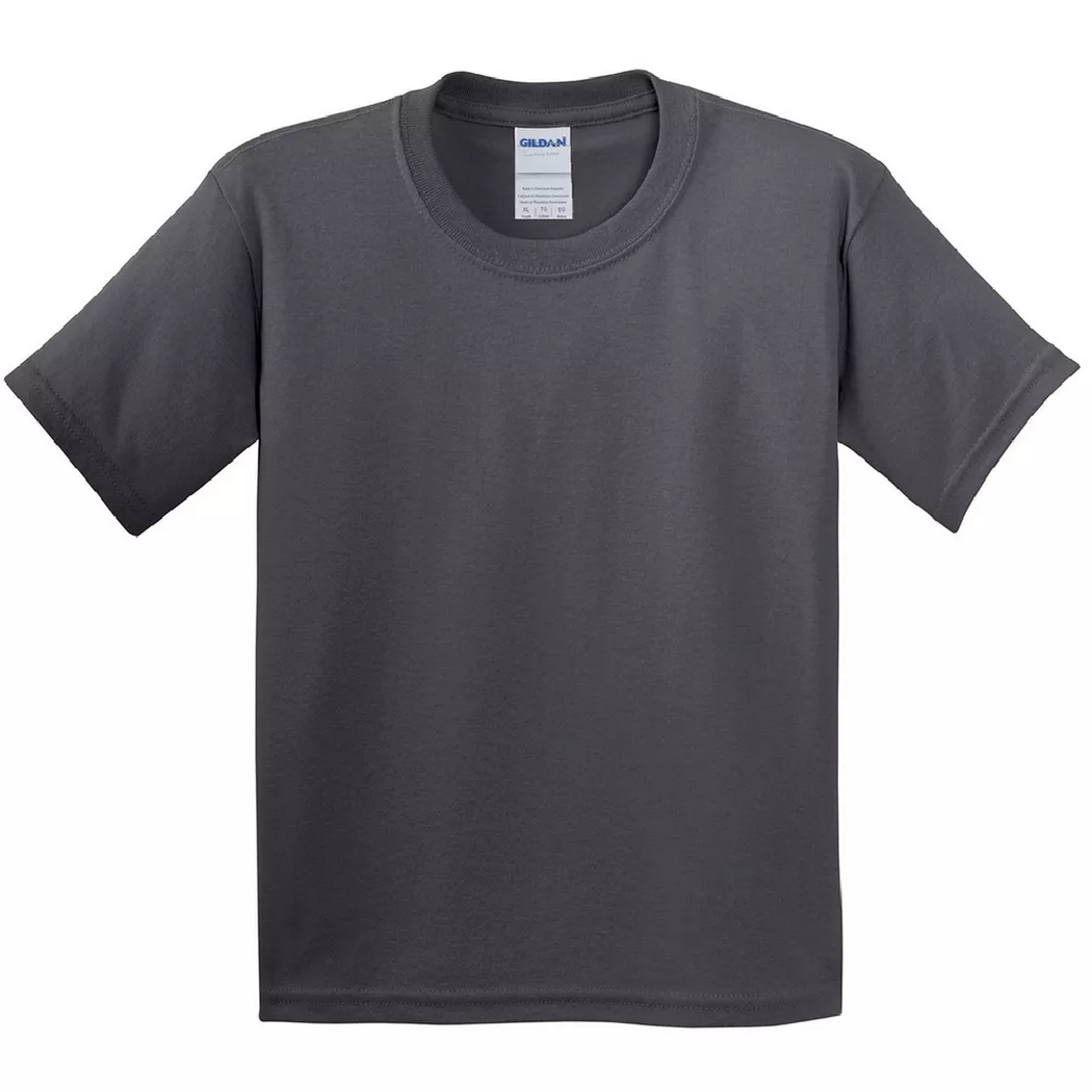 Gildan - T-ShirtMit Rundhalsausschnitt, Kurzärmlig, M, Charcoal Black