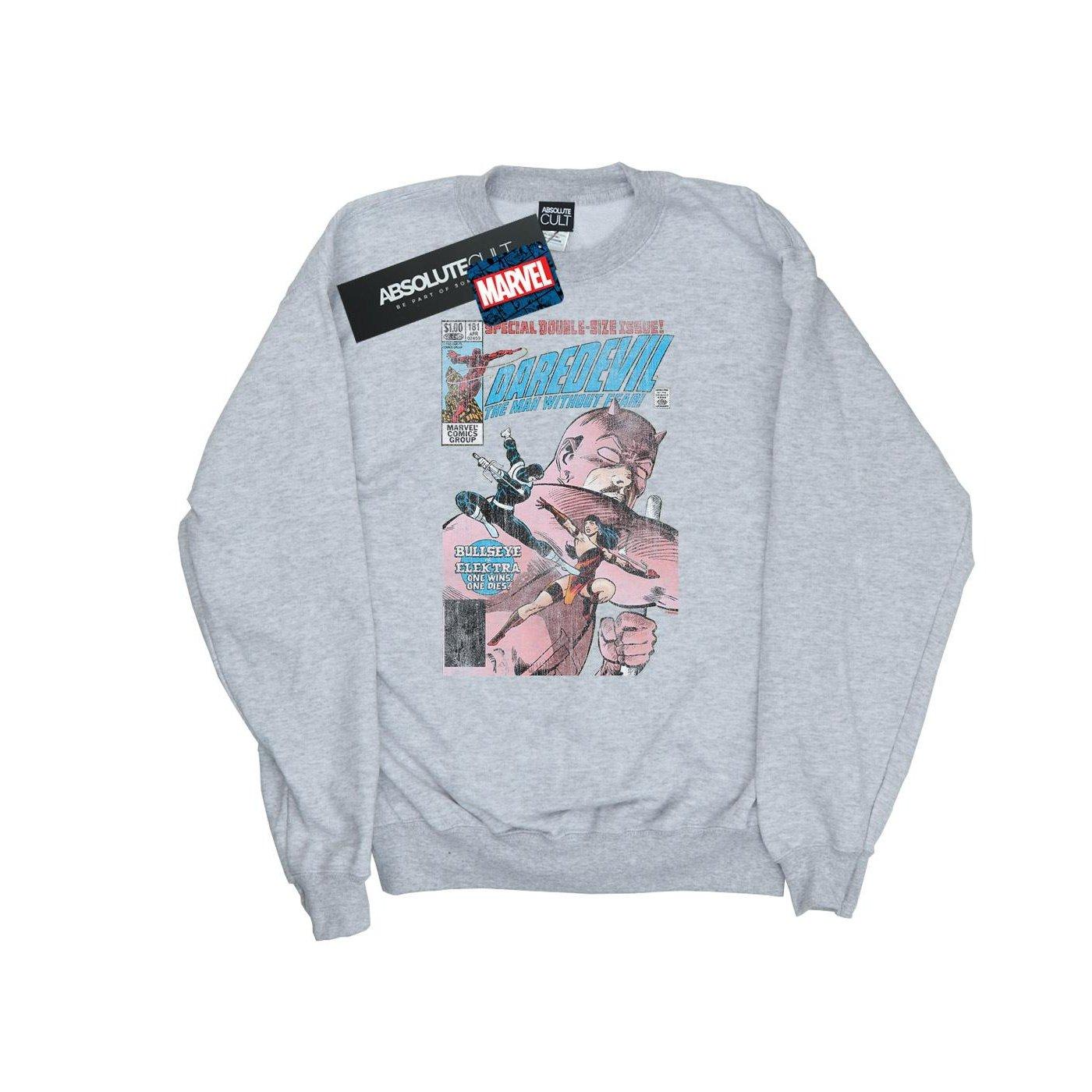 Image of Daredevil Distressed Bullseye Vs Elektra Cover Sweatshirt Unisex Grau 116